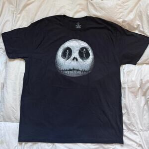 Nightmare before christmas black graphic tee sz XL y2k goth emo hot topic